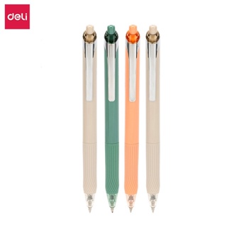 Deli ปากกาเจล ปากกาหมึกเจล ขนาด 0.7 มม. สีน้ำเงิน 8แท่ง 4สี ปากกาหมึกน้ำเงิน เครื่องเขียน อุปกรณ์การเรียน Gel pen otaru.