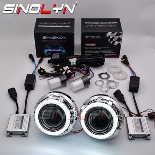 Sinolyn เลนส์โปรเจคเตอร์ DRL Bi Xenon H4 H7 3 นิ้ว อุปกรณ์เสริม สําหรับรถยนต์