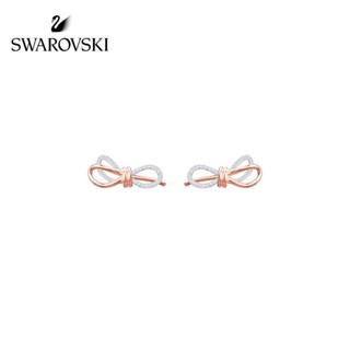 Swarovskiแท้ ตุ้มหู Swarovski ต่างหู swarovski Swarovski LIFELONG BOW earring สวารอฟส ของแท้ 100%ตุ้มหูผู้หญิง