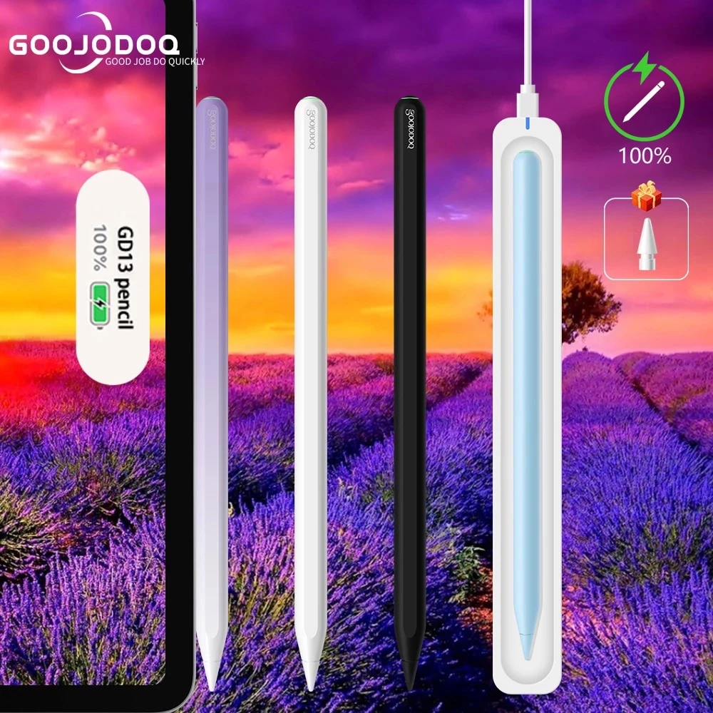 GOOJODOQ GD13 ปากกาสไตลัสทัชสกรีน ชาร์จไร้สาย สำหรับ iPad mini 6/Air 4/5 10.9"/Pro 11"/12.9"
