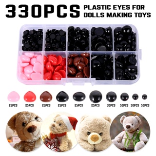 330pcs Safety Eyes and Noses Set Colorful Plastic Safety Eyes and Noses for Crochet Doll Making
