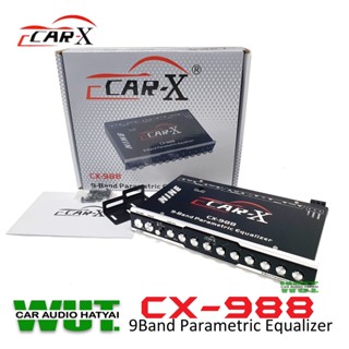 CAR-X เครื่องเสียงรถยนต์ ตัวปรับเสียง Preamp ปรีแอมป์ 9แบน 9Band (ปุ่มกดเก็บได้) ซับรวม Car-x CX-988