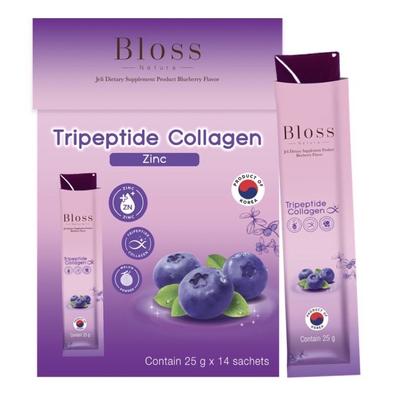 Bloss Natura Jeli บลอส เจลลี่ คอลลาเจน กล่องแดง กล่องม่วง ล็อตใหม่