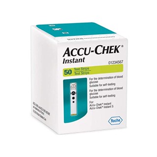 Accu-Chek Instant Test Strips, 50 Count (Multicolor) แถบตรวจน้ำตาล แอคคิว-เช็ค อินสแตนท์ ขนาด 50 ชิ้น