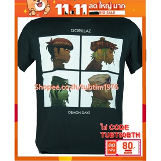 เสื้อวง Gorillaz เสื้อยืดแฟชั่นวงดนตรี เสื้อวินเทจ กอริลลาซ GRL585เสื้อยืด _31