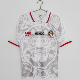 เสื้อกีฬาแขนสั้น ลายทีมชาติฟุตบอล Mexico Away 1998 AAA สไตล์วินเทจ ไซซ์ S-XXL