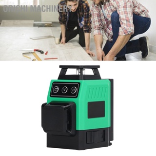 Orichi Machinery Laser Leveler Self Leveling 12 Green Beam Line Level Remote Control EU Plug 100‑240V