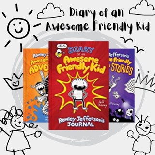 หนังสือชุด Diary of an Awesome Friendly kid หนังสือเด็กภาษาอังกฤษ เพื่อน Diary of Wimpy Kid comic book Chapter book