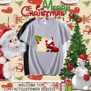 เสื้อผ้าคริสต์มาส เสื้อยืด เสื้อยืดสไตล์เกาหลี เสื้อ Christmas เสื้อวันคริสต์มาส หมวกคริสต์มาส oversize 471