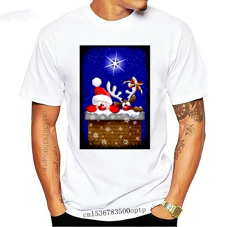 Hot Sale Classic T-shirt Christmas Night Men Cartoon Print Santa Claus And Reindeer 3D Cute Xmas Gift s 471