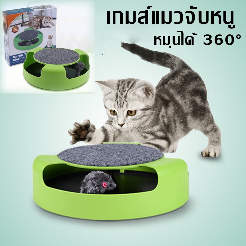 พร้อมส่ง 😺 เกมส์แมวจับหนู ของเล่นสัตว์เลี้ยง มีกระดานจับแมวอยู่ด้านบน