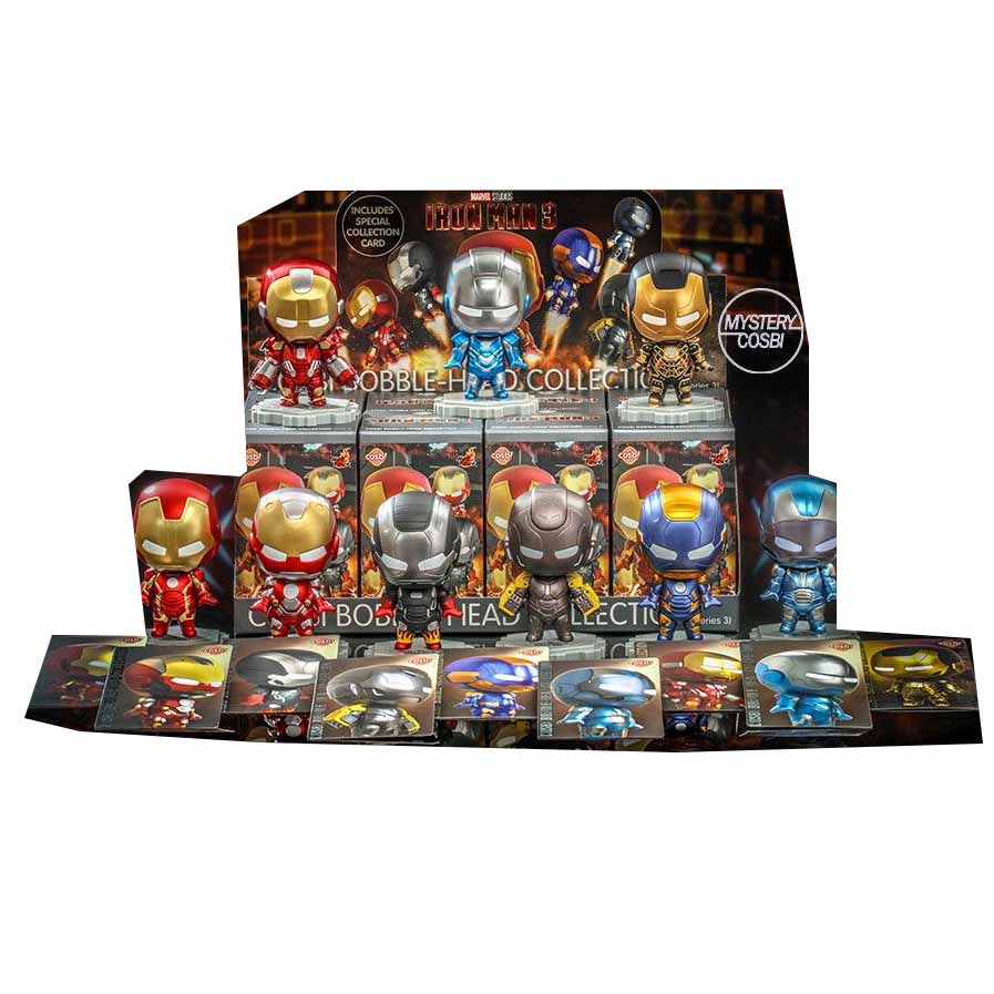 Hot Toys กล่องสุ่ม ฟิกเกอร์ ของสะสม CBX057 Iron Man Cosbi Bobble-Head (Series 3)