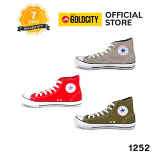 GOLDCITY รองเท้าผ้าใบข้อสูง รุ่น 1252 รองเท้าหุ้มข้อ เหมาะสำหรับทุกเพศทุกวัย (299)