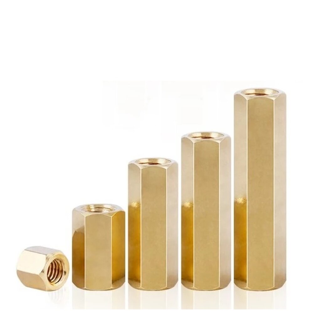 M3 M4 Brass PCB Spacer เมีย-เมีย เสารอง PCB ทองเหลือง 20 ตัว