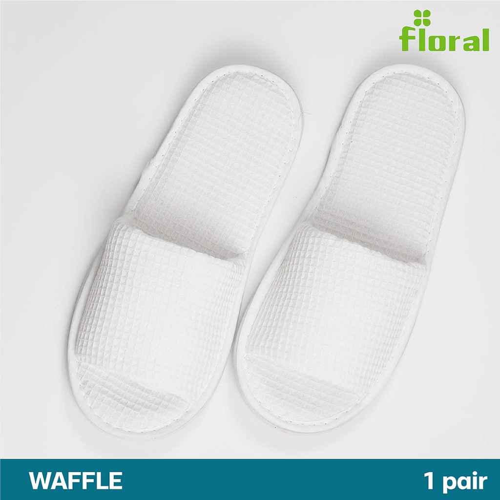 รองเท้าใส่ในบ้าน ราคาส่งโรงงาน รองเท้าสลิปเปอร์ เกรดโรงแรม ผ้ารังผึ้ง พื้น EVA กันลื่น WAFFLE SLIPPE