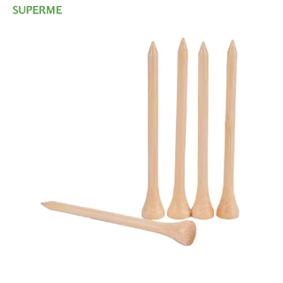 Superme ขายดี ที่ตั้งลูกกอล์ฟ ไม้ไผ่ 4 ขนาด 100 ชิ้น ต่อชุด