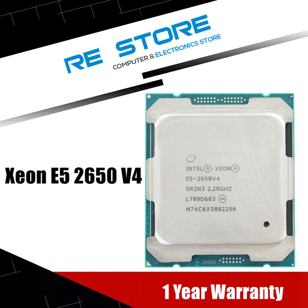 In stock intel Xeon E5 2650 v4 โปรเซสเซอร์ E5-2650V4 sr2n3 2.2GHz 12 nuclei 30m LGA 2011-3 CPU