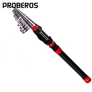 Proberos คันเบ็ดตกปลา คาร์บอนไฟเบอร์ แบบพกพา 1.8 ม. 2.1 ม. 2.4 ม. 2.7 ม. 3 ม. 3.6 ม. TFR011