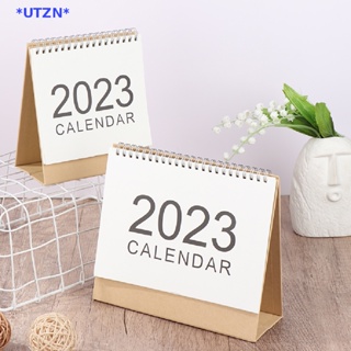 UTZN&gt; 2023 Simple Korean Style Table Calendar Desktop Calendar Planner Decorations new