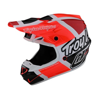 หมวกกันน็อคเด็ก Troy Lee Youth SE4 Polyacrylite Mips Quattro Helmet - Red / Charcoal