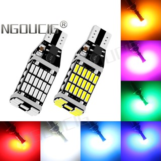 Ngoucig หลอดไฟท้ายรถยนต์ LED T15 4014 45SMD W16W DRL 12V สําหรับรถยนต์ รถจักรยานยนต์