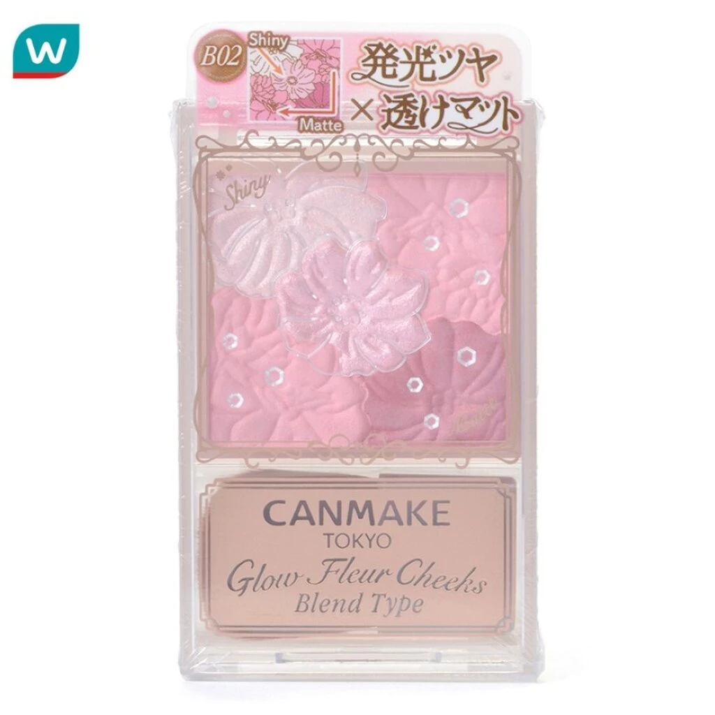 Canmake แคนเมค บลัชออน โกลว์ เฟลอ ชีค เบลนด์ ไทป์ 5.7ก. 02 โรส แบลลารีน่า