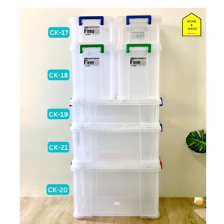 กล่องเก็บของ กล่องใส่ของมีฝาปิด สามารถวางซ้อนกันได้มีล้อเลื่อน รุ่น CK-17