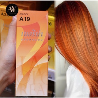 Berina Hair Color Cream  ครีมย้อมผม เบอริน่า A19 (สีส้มทอง)