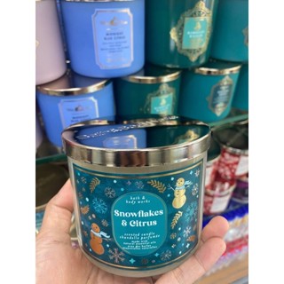 Bath &amp; Body Works Snowflakes &amp; Citrus Candle 411g. ของแท้