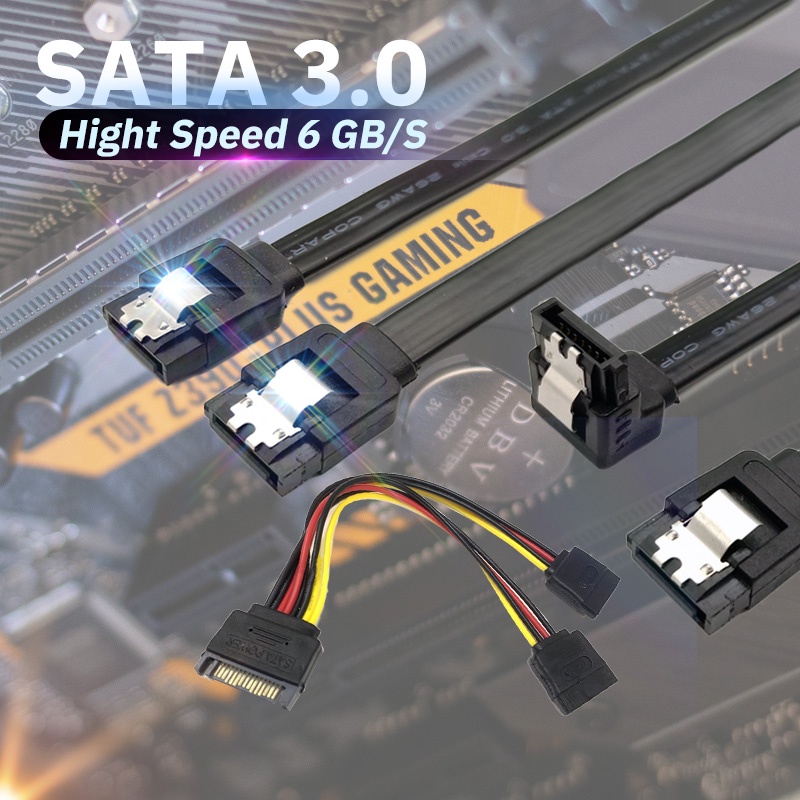Hard Drives 25 บาท สาย SATA 3.0  30,40,50,100 cm สายต่อพวง SSD HDD ความเร็วสูง สายถ่ายโอนข้อมูลเร็ว รับประกัน 1 ปี Computers & Accessories
