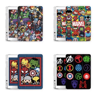 Marvel เคสไอแพด air 1/2/3/4/5 mini 4 5 6 เคส 10.2 gen 7/8/9 The Avengers case 10.9 gen10 pro11 เคส หลังใส มีช่องใส่ปากก