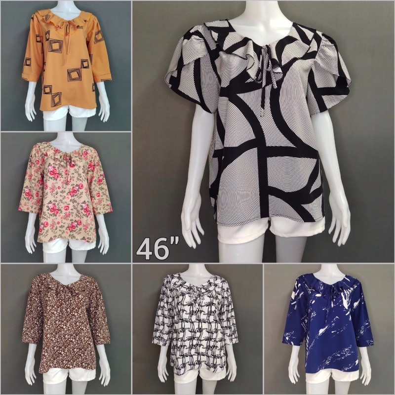 เสื้อผ้าไหมอิตาลี ( F ) อก 46 นิ้ว ผ้าพริ้ว ไม่ยับ สีไม่ตก ส่งของไว มีปลายทาง