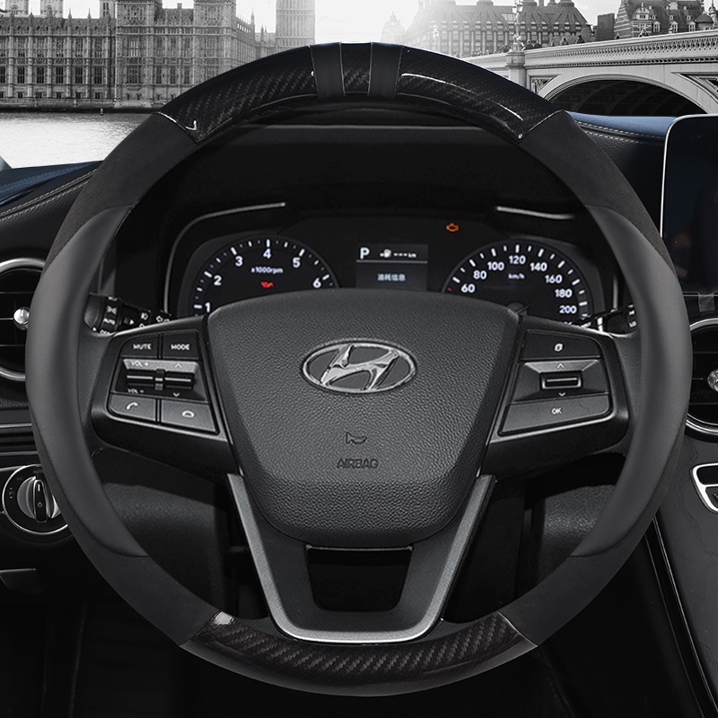 พวงมาลัยรถ 38 ซม. 15 "สําหรับ Hyundai ELtra/i35 Sonata/i45 Creta/ix25 Tuscon/ix35 Accent Verna Solar