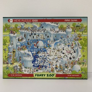 Heye funky zoo jigsaw puzzle Polar Habitat จิ๊กซอว์นำเข้า 1000 ชิ้น  จิ๊กซอว์มือสอง ตัวครบ สภาพดี