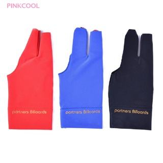 Pinkcool ถุงมือสแปนเด็กซ์ เล่นสนุ๊กเกอร์ บิลเลียด คิวพูล มือซ้าย เปิดสามนิ้ว อุปกรณ์เสริม ขายดี