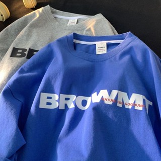 Y-013 เสื้อยืดพิมพ์ตัวอักษรBROWMT ใส่ได้ทั้งหญิง-ชาย ใส่ได้ทุกเทศกาล ผ้าใส่สบาย พร้อมส่งจ้าา