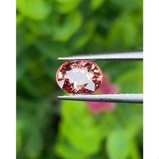 พลอย ซองเจีย ชมพูอมส้ม (Orangish Pink Sapphire) 1.03 กะรัต (Cts.) พลอยแท้ อัญมณีมงคลประจําวันเกิด เครื่องประดับพลอย