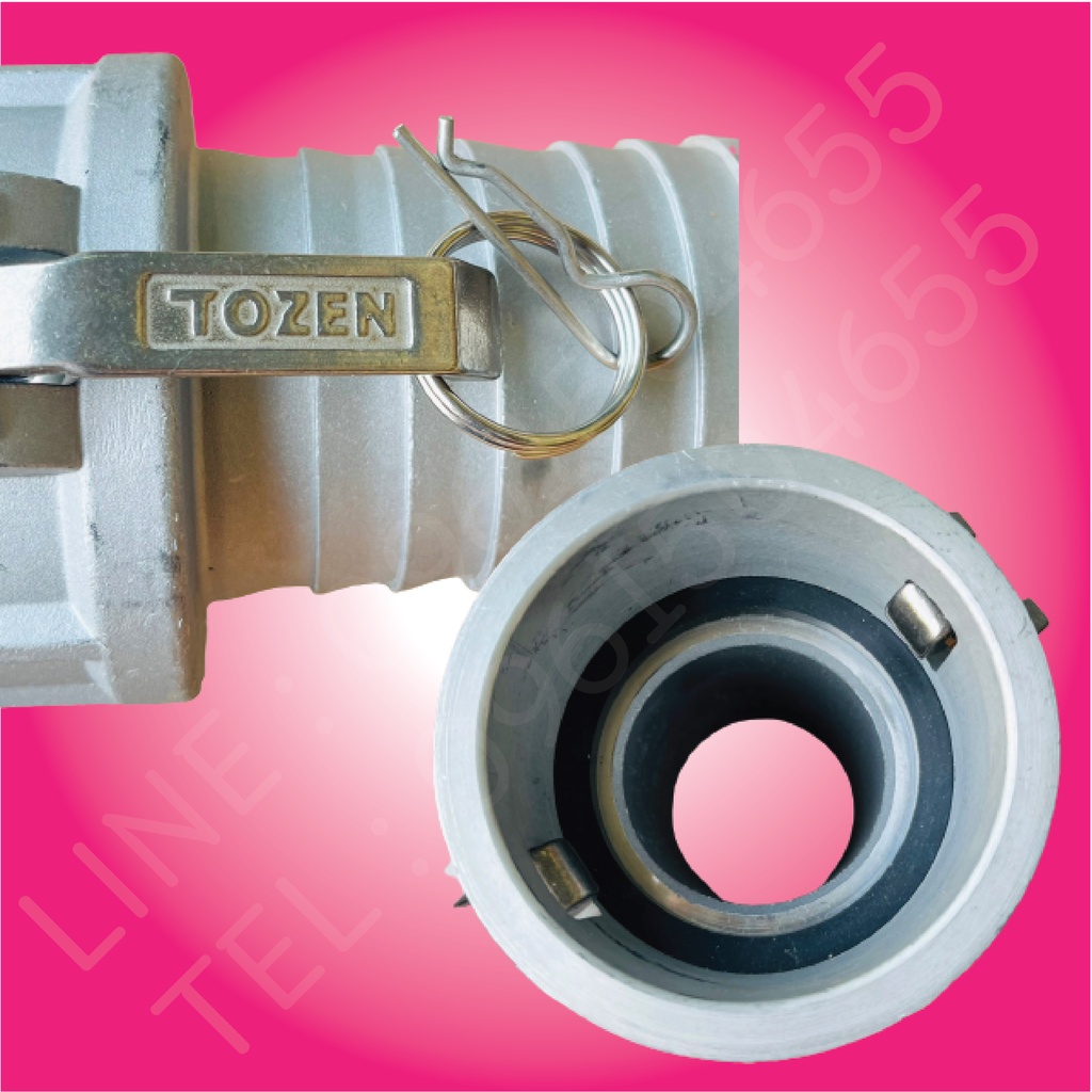TOZEN ข้อต่อสวมเร็ว พาสC ข้อต่ออลูมิเนียม ข้อต่อหูล็อค ข้อต่อหัวล็อค ข้อต่ออุตสาหกรรม ข้อต่อTOZEN Qu