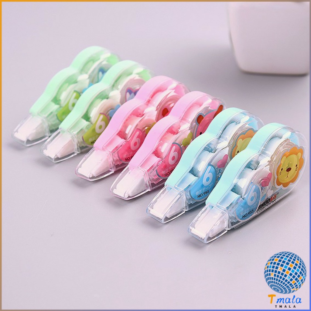Tmala เทปลบคำผิด การ์ตูน อย่างดี 5 มม. มีขนาดความยาว8 และ 16 เมตร จัดส่งคละลาย correction tape