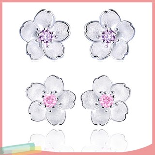 ของขวัญเครื่องประดับสตรีต่างหูแบบติดหูรูปดอกไม้ lk cherry blossoms