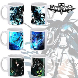 [Whitneystore] แก้วมักเซรามิก ลายการ์ตูนอนิเมะ Black Rock Shooter 350 มล. สีขาว 11 ออนซ์ สําหรับของขวัญวันเกิด