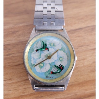 Vintage R&amp;R Old School Swallows Watch Size 32mm สีเงิน มือสอง ของแท้