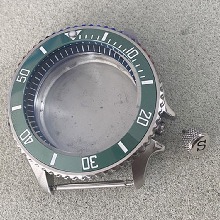 เคสนาฬิกาข้อมือสเตนเลส 41.5 มม. 3.8 ตําแหน่ง สีดํา SKX007 สําหรับ NH35 36 Movement