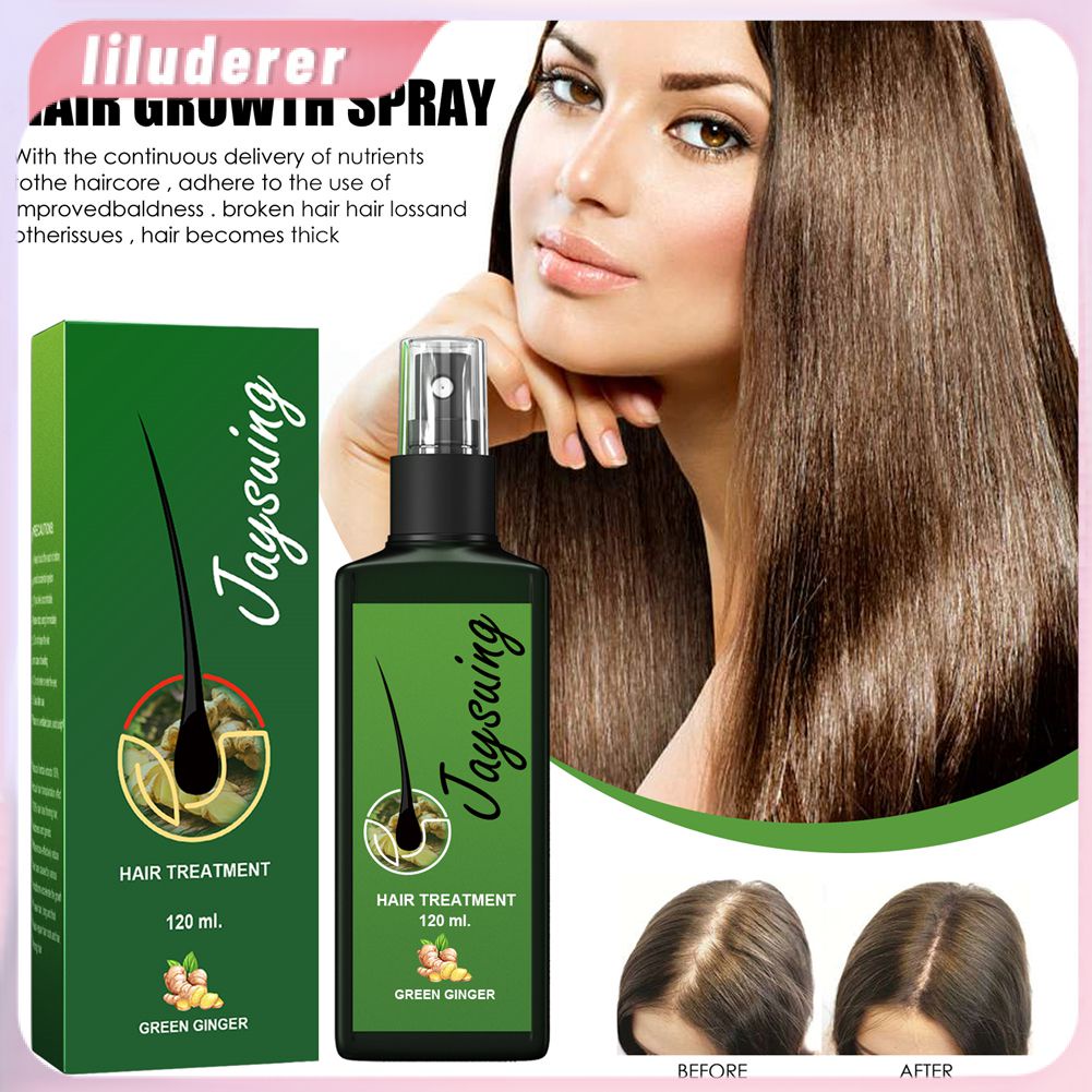 Hair Growth Spray ผู้ชายผู้หญิง Hair Loss Treatment Ginger Extract Anti Hair Lotion 120Ml HO
