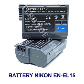 (PACK2)ENEL15  EN-EL15  EN-EL15B Camera Battery For Nikon D500,D600,D750,D800,D810,D850,D7500,Nikon1 V1,Nikon V1,Z6,Z7