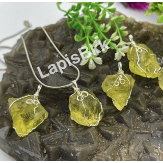 Natural Raw Lemon Quartz Pendant High Quality Wire Wrapped Handmade Pendant Rare Lemon Quartz Pendant for man and women.