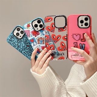 Tide brand NEWEST High-end Liquid soft protection phone case for iphone 14 14plus 14pro 14promax 13 13pro 13promax KEITH Haring co-signed the official new design 12 12pro 12promax 11 11promax Cute creative art doodle xr xsmax 7plus High quality 4 color