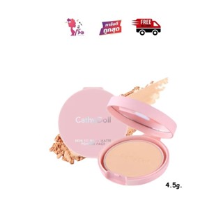 PBCOSMOSHOP #02 Light Beige CATHY DOLL SKIN FIT NUDE MATTE POWDER PACT SPF 30 PA+++ 4.5g. เคที่ ดอล สกิน ฟิต