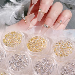 【AG】20Pcs/Box Nail Decorations Glitter Nail Cubic Zirconia Shiny Rhinestone Jewelry Ornament for