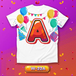 เสื้อยืดตัวอักษร ABC PARTY ตัวอักษร ( A -C )